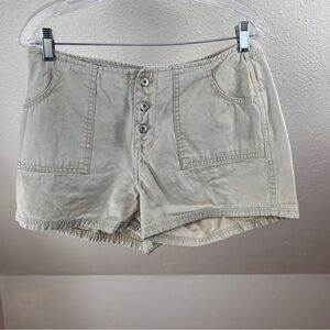 Original Fossil Retro Khaki, exposed button fly Shorts. Size 10
